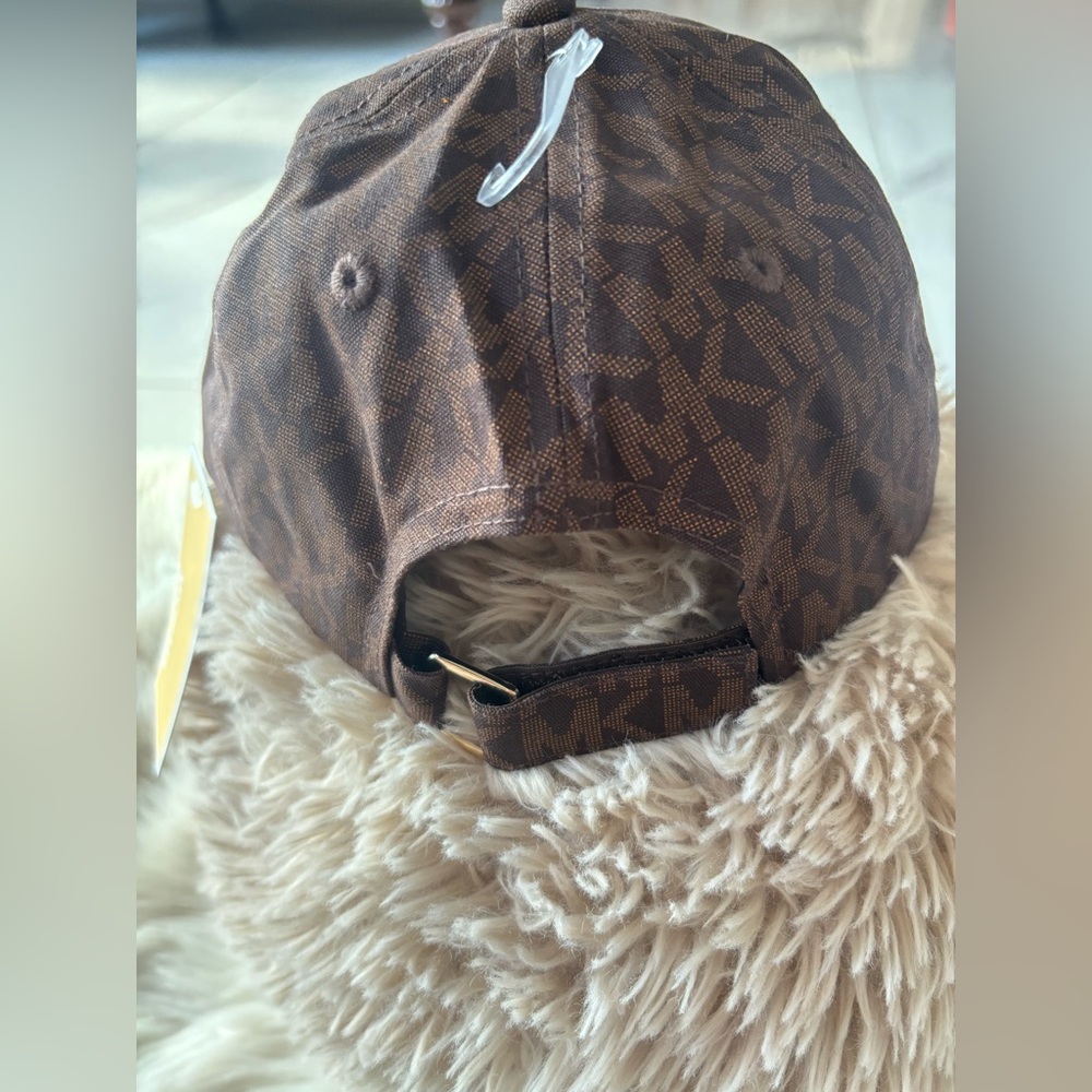 Michael Kors Brown MK Logo Baseball Cap - Picture 9 of 11